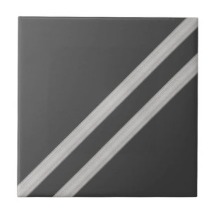 Moderne geometrische diagonale Anthrazit Fliese