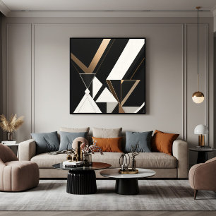 Moderne geometrische Dreiecke Art Deco Poster