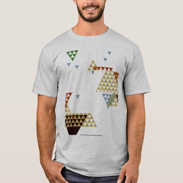 Moderne geometrische Dreiecke und Abstrakte Formen T-Shirt (Vorderseite)
