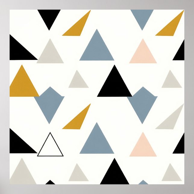 Moderne geometrische Dreiecksstruktur Poster (Vorne)