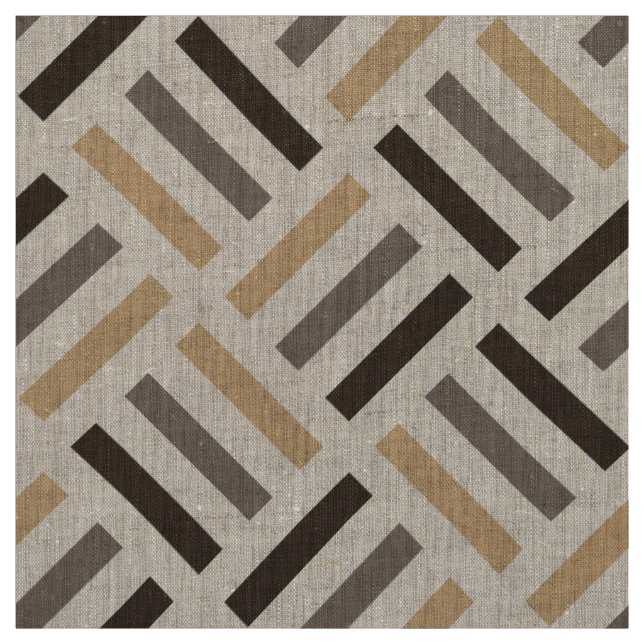 Moderne geometrische Erdtöne ohne Muster Stoff (Muster)