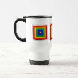 Moderne geometrische Farbpophkunst Reisebecher