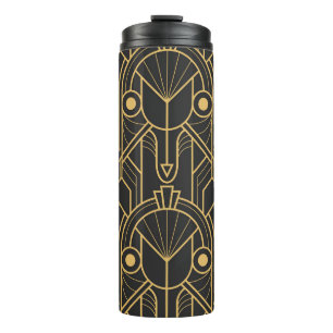 Moderne geometrische Fliesen Art Deco Thermosbecher