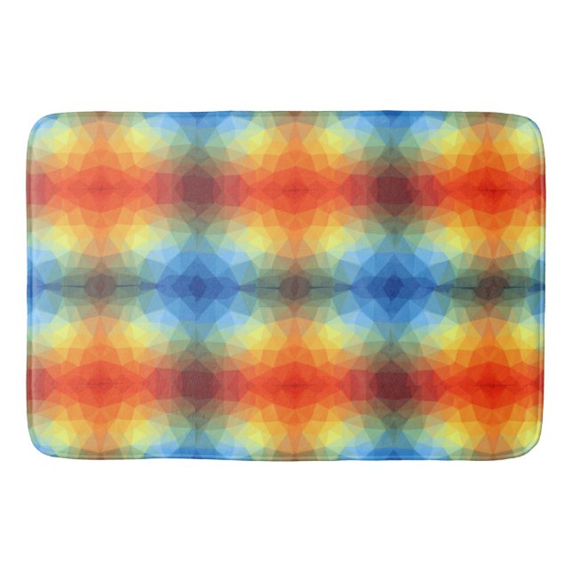 Moderne geometrische Form des Regenbogens Badematte (Vorderseite)