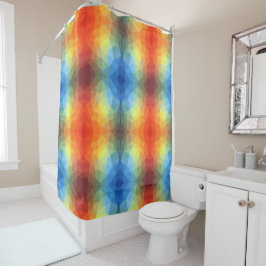 Moderne geometrische Form des Regenbogens Duschvorhang