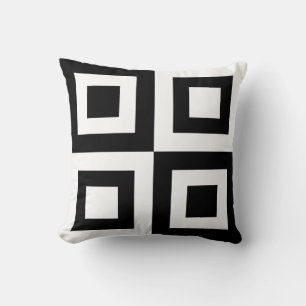 Moderne geometrische Form Schwarz/Weiß Kissen