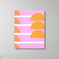 Moderne geometrische Formen Art Rosa und Orange