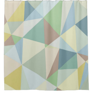 Moderne geometrische Formen Design Weiche Pastellt Duschvorhang