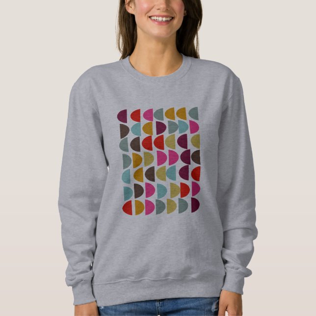 Moderne geometrische Formen Kunst, Kultur und Kuns Sweatshirt (Vorderseite)