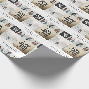 Moderne geometrische, fröhliche Typografie goldene Geschenkpapier