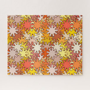 Moderne geometrische Gänge, Mustard Gold und Brown Puzzle