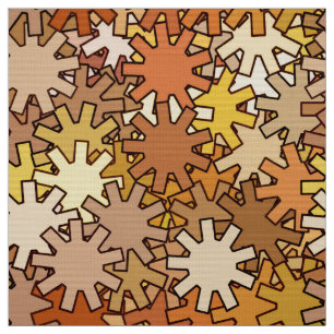 Moderne geometrische Gänge, Mustard Gold und Brown Stoff