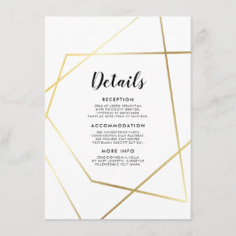 Moderne geometrische Gast-Informationskarte für Go Begleitkarte