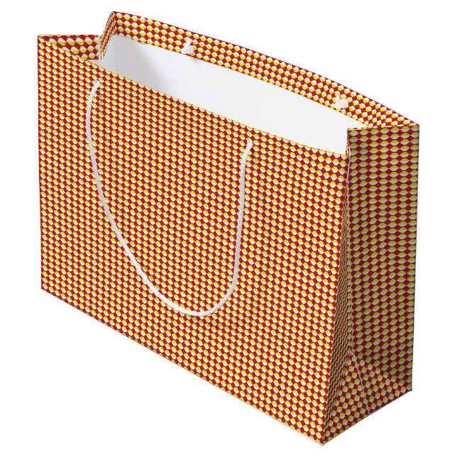 Moderne geometrische Geburtstagsmuster Große Geschenktüte (Rückseite Schrägansicht)