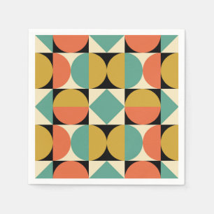 Moderne geometrische Gestaltung aus der Mitte des Serviette