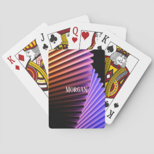 Moderne geometrische Gestaltung, weißer Name Spielkarten