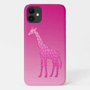 Moderne geometrische Giraffe, Fuchsia und Hellrosa Case-Mate iPhone Hülle