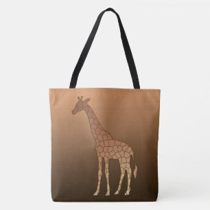Moderne geometrische Giraffe, Kupfer und braun