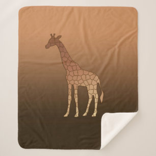 Moderne geometrische Giraffe, Kupfer und braun Sherpadecke