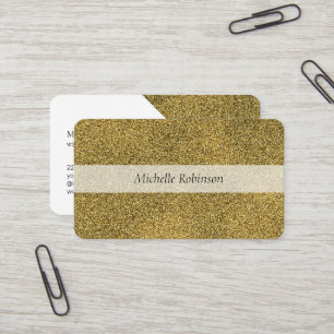 Moderne geometrische Glitter-Gold-Professionell Visitenkarte
