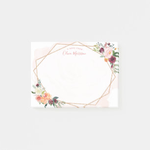 Moderne geometrische Goldrahmen Post-it Klebezettel