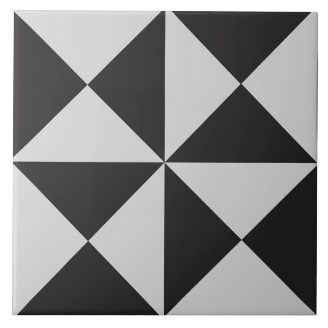 Moderne geometrische Grafikkachel Fliese (Vorderseite)
