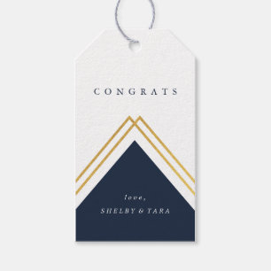 Moderne geometrische Gratulations-Pseudo-Folie Geschenkanhänger