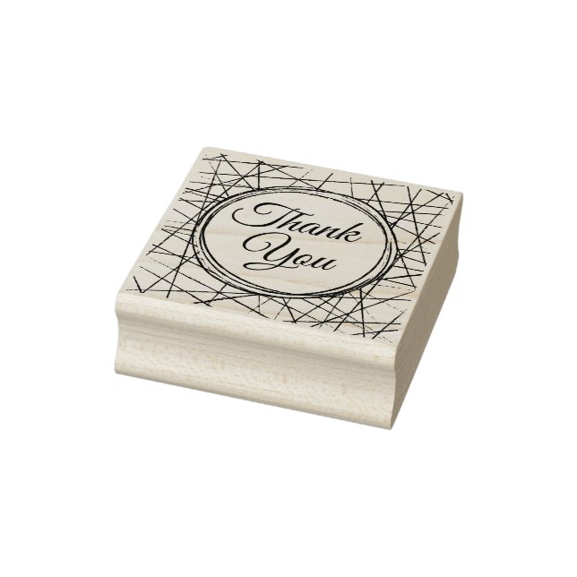 Moderne geometrische, handgezeichnete Rahmenkunst  Gummistempel (Stempel)