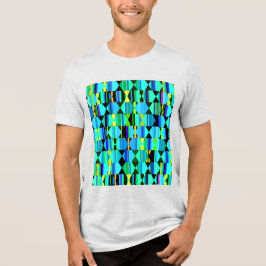 Moderne geometrische Hexagons und Dreiecke Tri-Blend Shirt