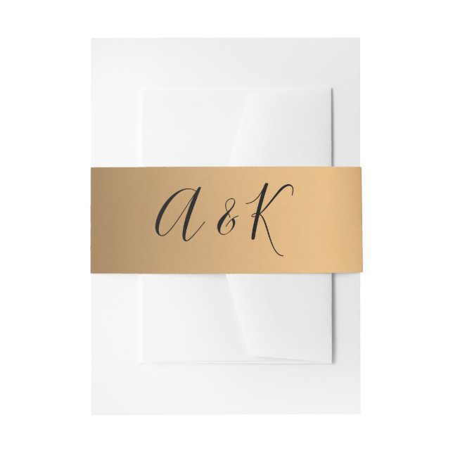 Moderne geometrische Hochzeit Gold Einladungsbanderole (Vorderseite Beispiel)