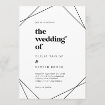 Moderne geometrische Hochzeit von