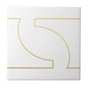 Moderne geometrische Imitat Gold Minimalistisch Fliese