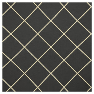 Moderne geometrische Imitate Goldquadrate schwarz  Stoff
