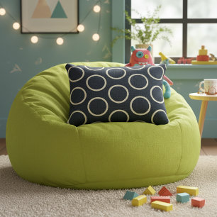 Moderne geometrische Kissenhülle in Marineblau Dekokissen