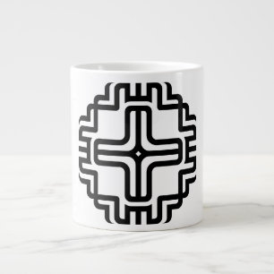 Moderne geometrische Kreuzlinienkunst Jumbo-Tasse