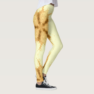 Moderne geometrische Kunst Gelbsepia Leggings