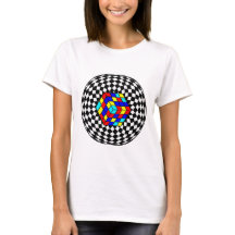 "Moderne geometrische Kunst T-Shirt – abstraktes M
