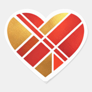 Moderne geometrische Liebesherzen Sticker Pack