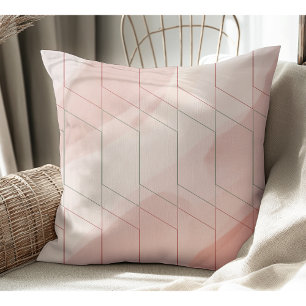 Moderne geometrische Linien Mauve und Pink Wasserf Kissen
