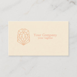 Moderne geometrische Löwenpastellfarbenkunst Visitenkarte