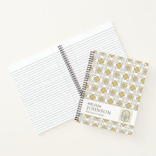 Moderne geometrische Luxus-Notizbuch aus Gold Notizbuch