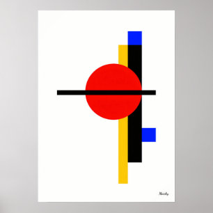 Moderne Geometrische Minimalistische Wandkunst im Poster