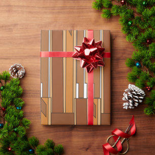 Moderne geometrische Mitte des Jahrhunderts Geschenkpapier