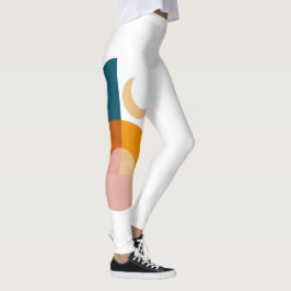 Moderne geometrische Mond-Abstrakte Kunst Leggings