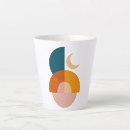 Moderne geometrische Mond-Abstrakte Kunst Milchtasse