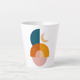 Moderne geometrische Mond-Abstrakte Kunst Milchtasse