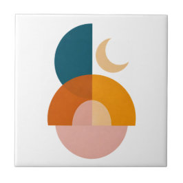Moderne geometrische Mond-Abstraktkunst Fliese