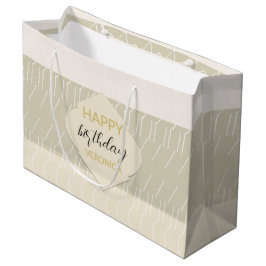 Moderne geometrische Mustard Blush Geometrie Mit M Große Geschenktüte