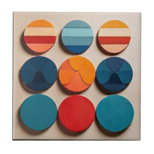 Moderne geometrische Muster aus dem mittleren 20.  Fliese
