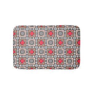 moderne geometrische Muster Deko grau, beige Badematte